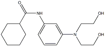 N-(Cyclohexylcarbonyl)-3-[bis(2-hydroxyethyl)amino]aniline 구조식 이미지