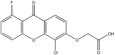 (9-Oxo-4-chloro-8-fluoro-9H-xanthen-3-yloxy)acetic acid 구조식 이미지