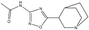 3-(3-Acetylamino-1,2,4-oxadiazol-5-yl)quinuclidine 구조식 이미지