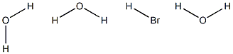 Hydrogen bromide trihydrate 구조식 이미지