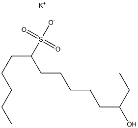 12-Hydroxytetradecane-6-sulfonic acid potassium salt 구조식 이미지