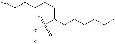 2-Hydroxytridecane-7-sulfonic acid potassium salt 구조식 이미지