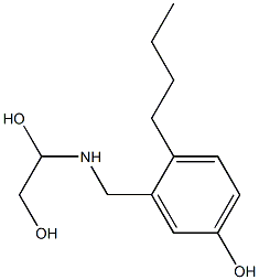 3-[(1,2-Dihydroxyethyl)aminomethyl]-4-butylphenol Structure