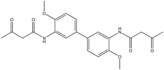 N,N'-Diacetoacetyl-4,4'-dimethoxy-1,1'-biphenyl-3,3'-diamine 구조식 이미지