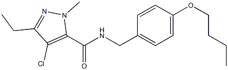 4-Chloro-5-ethyl-2-methyl-N-[4-butoxybenzyl]-2H-pyrazole-3-carboxamide 구조식 이미지