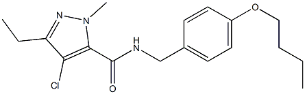 4-Chloro-5-ethyl-2-methyl-N-[4-butoxybenzyl]-2H-pyrazole-3-carboxamide Structure