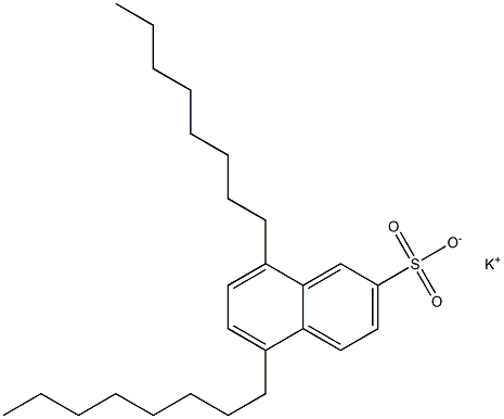 5,8-Dioctyl-2-naphthalenesulfonic acid potassium salt Structure