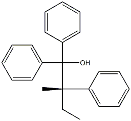[S,(-)]-2-Methyl-1,1,2-triphenyl-1-butanol Structure