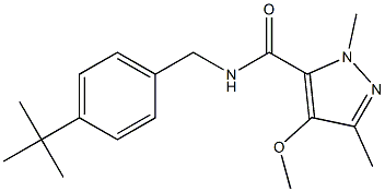 N-(4-tert-Butylbenzyl)-1,3-dimethyl-4-methoxy-1H-pyrazole-5-carboxamide 구조식 이미지