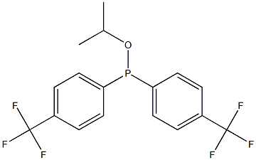 Di(4-trifluoromethylphenyl)phosphinous acid isopropyl ester Structure