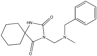 3-[[Benzyl(methyl)amino]methyl]-2,4-dioxo-1,3-diazaspiro[4.5]decane 구조식 이미지