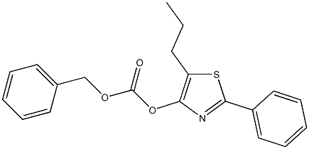 Carbonic acid benzyl 2-phenyl-5-propyl-4-thiazolyl ester 구조식 이미지