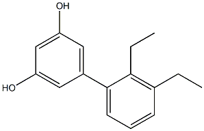 5-(2,3-Diethylphenyl)benzene-1,3-diol Structure