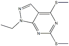 4,6-Bis(methylthio)-1-ethyl-1H-pyrazolo[3,4-d]pyrimidine Structure