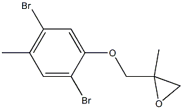 2,5-Dibromo-4-methylphenyl 2-methylglycidyl ether 구조식 이미지