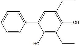 4-Phenyl-2,6-diethylbenzene-1,3-diol 구조식 이미지
