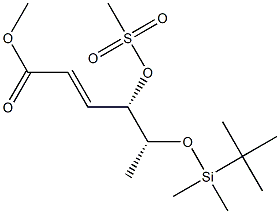 (2E,4S,5R)-5-(tert-Butyldimethylsilyloxy)-4-methylsulfonyloxy-2-hexenoic acid methyl ester Structure