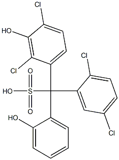 (2,5-Dichlorophenyl)(2,4-dichloro-3-hydroxyphenyl)(2-hydroxyphenyl)methanesulfonic acid 구조식 이미지