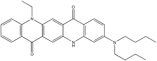 3-(Dibutylamino)-12-ethyl-5,12-dihydroquino[2,3-b]acridine-7,14-dione Structure