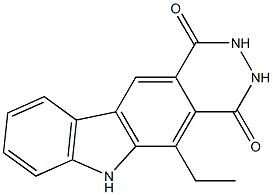 5-Ethyl-6H-pyridazino[4,5-b]carbazole-1,4(2H,3H)-dione 구조식 이미지