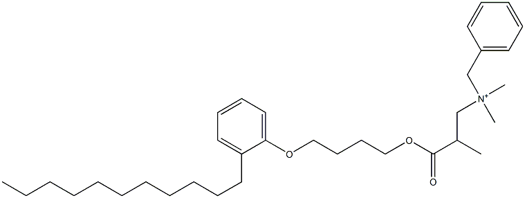 N,N-Dimethyl-N-benzyl-N-[2-[[4-(2-undecylphenyloxy)butyl]oxycarbonyl]propyl]aminium 구조식 이미지