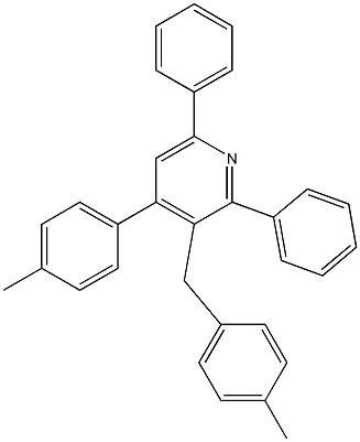 2,6-Diphenyl-3-(4-methylbenzyl)-4-(4-methylphenyl)pyridine 구조식 이미지