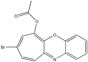 6-Acetoxy-8-bromobenzo[b]cyclohept[e][1,4]oxazine 구조식 이미지