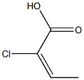 (E)-2-Chloro-2-butenoic acid 구조식 이미지