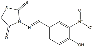 2-Thioxo-3-[[(3-nitro-4-hydroxyphenyl)methylene]amino]thiazolidin-4-one 구조식 이미지