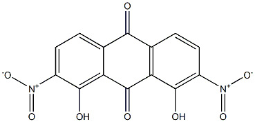 1,8-Dihydroxy-2,7-dinitroanthraquinone 구조식 이미지