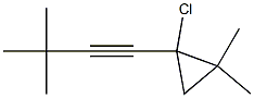 1-(3,3-Dimethyl-1-butynyl)-1-chloro-2,2-dimethylcyclopropane Structure