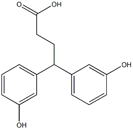 4,4-Di(3-hydroxyphenyl)butyric acid 구조식 이미지