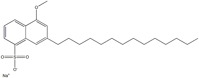 5-Methoxy-7-tetradecyl-1-naphthalenesulfonic acid sodium salt Structure