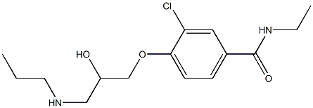 1-[4-[Ethylcarbamoyl]-2-chlorophenoxy]-3-[propylamino]-2-propanol 구조식 이미지