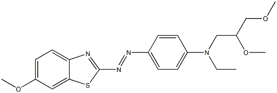 2-[p-[N-Ethyl-N-(2,3-dimethoxypropyl)amino]phenylazo]-6-methoxybenzothiazole 구조식 이미지