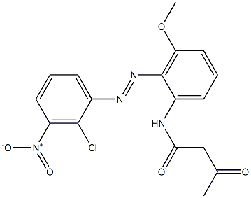 2-Acetyl-2'-(2-chloro-3-nitrophenylazo)-3'-methoxyacetanilide 구조식 이미지