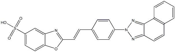 2-[4-(2H-Naphtho[1,2-d]triazol-2-yl)styryl]benzoxazole-5-sulfonic acid 구조식 이미지