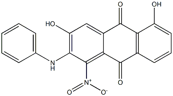 2-Anilino-3,5-dihydroxy-1-nitroanthraquinone Structure