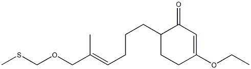 3-Ethoxy-6-(5-methyl-1-methylthiomethoxy-4-hexenyl)-2-cyclohexen-1-one 구조식 이미지