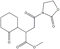 2-(2-Oxocyclohexyl)-4-oxo-4-(2-oxooxazolidin-3-yl)butyric acid methyl ester 구조식 이미지