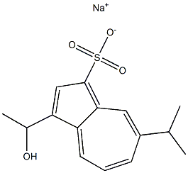 3-(1-Hydroxyethyl)-7-isopropyl-1-azulenesulfonic acid sodium salt 구조식 이미지