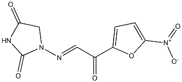 1-[(5-Nitro-2-furoyl)methyleneamino]hydantoin 구조식 이미지