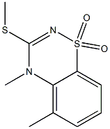 4,5-Dimethyl-3-methylthio-4H-1,2,4-benzothiadiazine 1,1-dioxide 구조식 이미지