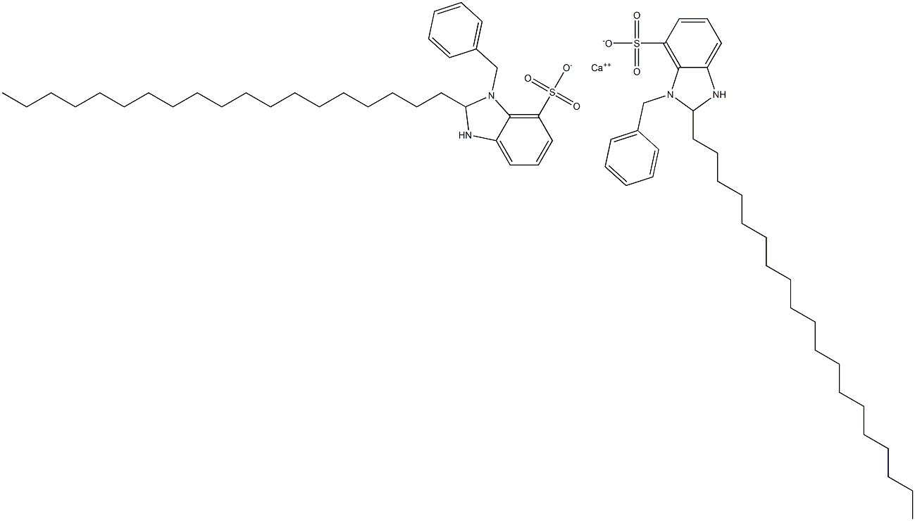 Bis(1-benzyl-2,3-dihydro-2-nonadecyl-1H-benzimidazole-7-sulfonic acid)calcium salt 구조식 이미지