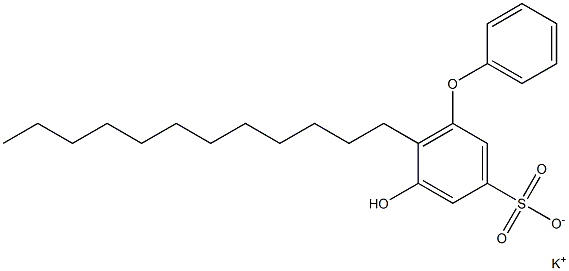 5-Hydroxy-6-dodecyl[oxybisbenzene]-3-sulfonic acid potassium salt 구조식 이미지