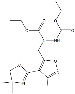 1-[[3-Methyl-4-(4,4-dimethyl-2-oxazolin-2-yl)isoxazol-5-yl]methyl]-1,2-hydrazinedicarboxylic acid diethyl ester Structure