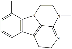 2,3,5,6-Tetrahydro-3,10-dimethyl-1H-3,4,10b-triazafluoranthene Structure