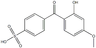 4-(2-Hydroxy-4-methoxybenzoyl)benzenesulfonic acid 구조식 이미지