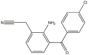 2-Amino-3-(4-chlorobenzoyl)benzeneacetonitrile 구조식 이미지