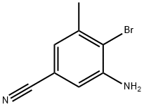 3-AMINO-4-BROMO-5-METHYLBENZONITRILE 구조식 이미지